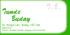 tunde buday business card